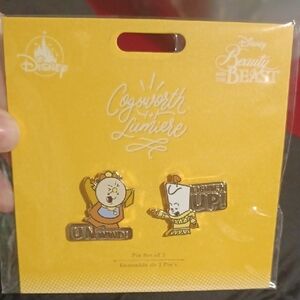 Disney Cogsworth and Lumiere Pin Set